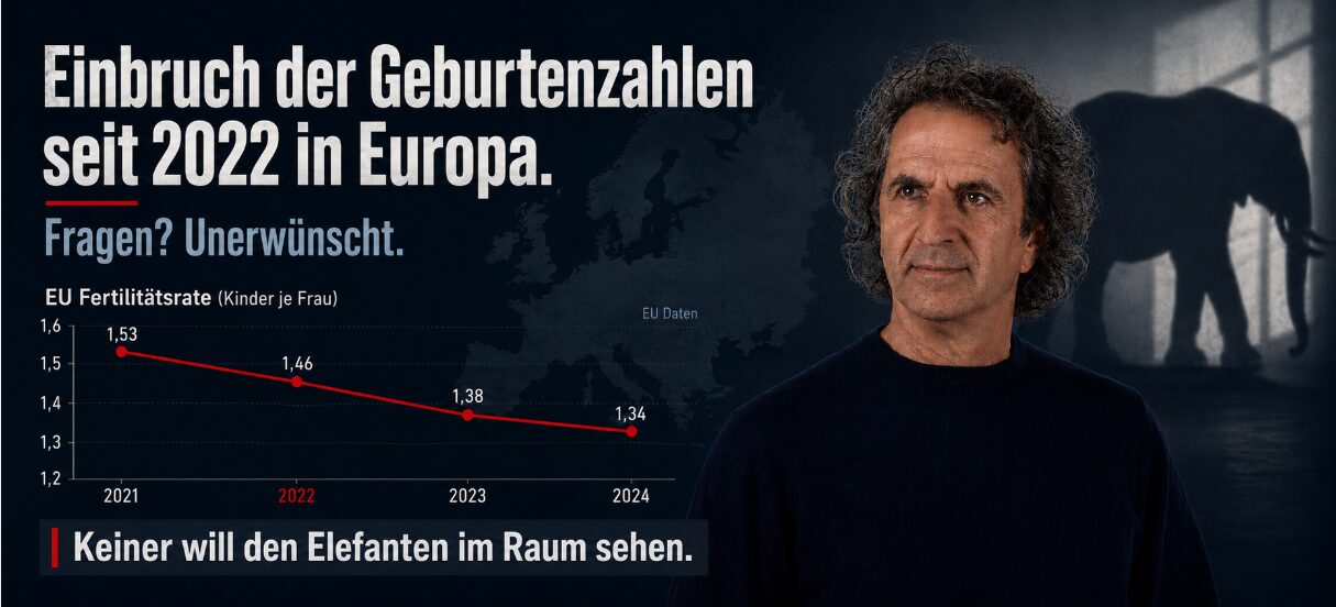 Geburtenrückgang seit 2022 in Europa mit René Gräber, EU-Fertilitätsrate und Elefant im Raum