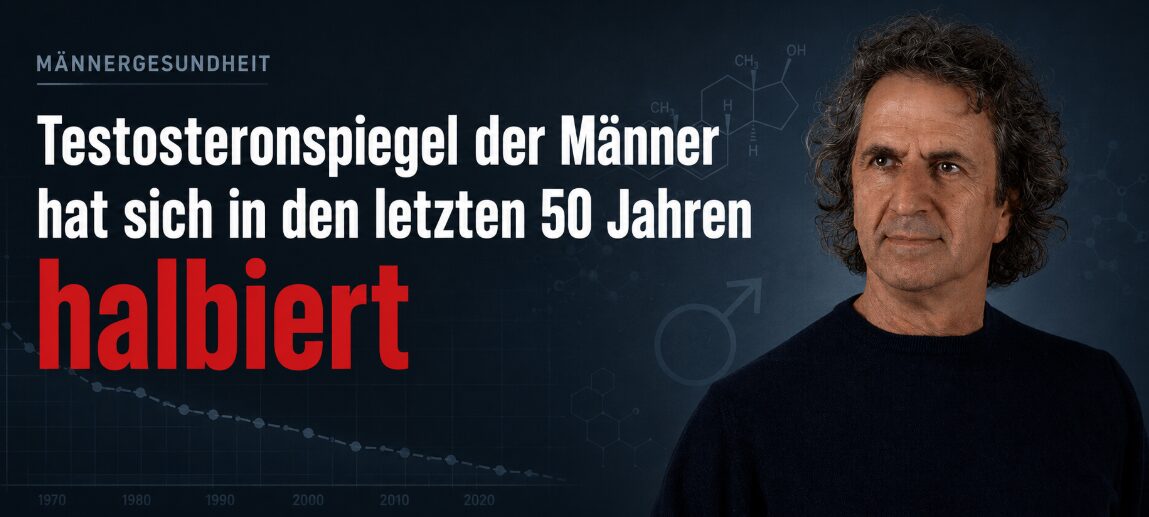 Testosteronspiegel der Männer hat sich in den letzten 50 Jahren halbiert – Beitragsbild mit René Gräber